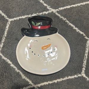 NWT Christmas Snowman Plate